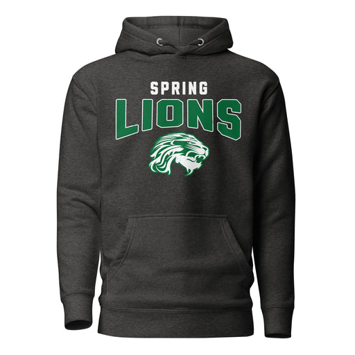 Spring High School Lions Dark Grey Heather Premium Unisex Hoodie 234