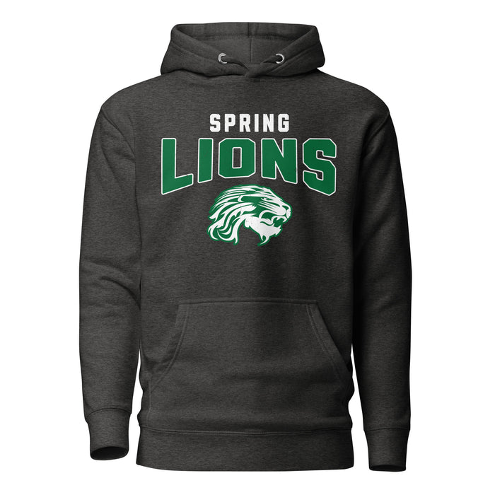 Spring High School Lions Dark Grey Heather Premium Unisex Hoodie 234