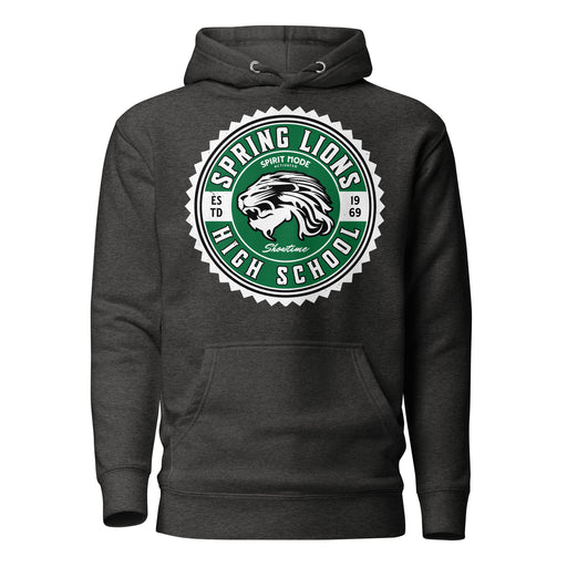 Spring High School Lions Dark Grey Heather Premium Unisex Hoodie 203