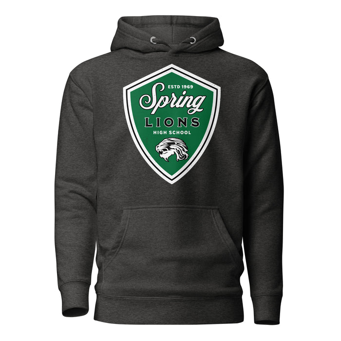 Spring High School Lions Dark Grey Heather Premium Unisex Hoodie 225