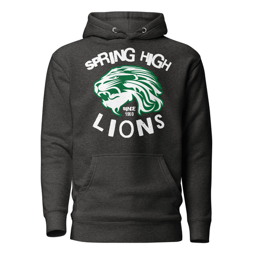 Spring High School Lions Dark Grey Heather Premium Unisex Hoodie 228