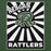 Close-up view of Reagan High School Rattlers Forest Green Unisex Hoodie 226