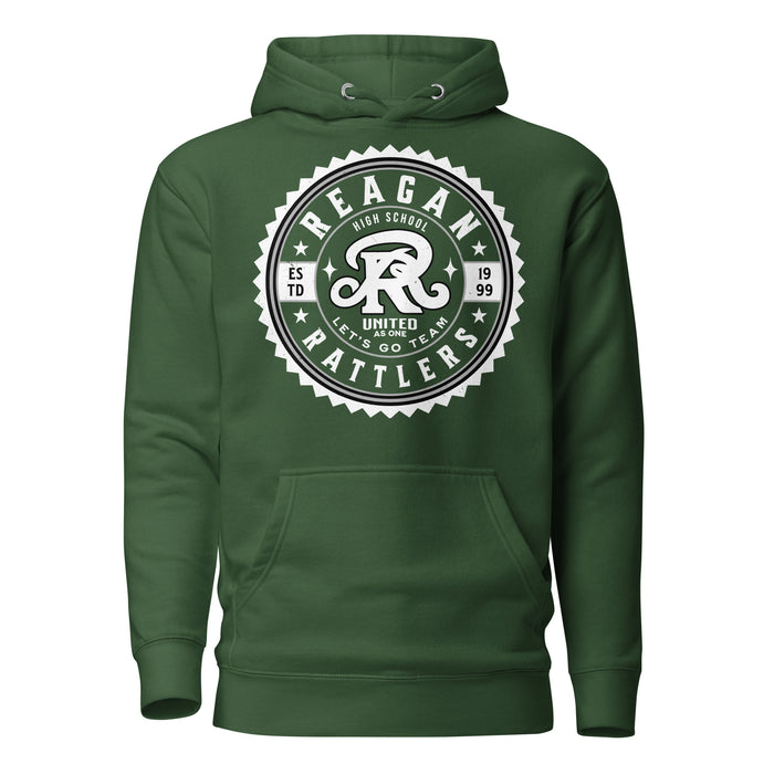 Reagan High School Rattlers Forest Green Unisex Hoodie 203