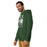 Man wearing Reagan High School Rattlers Forest Green Unisex Hoodie 240