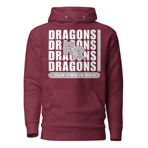 Round Rock High School Dragons Maroon Premium Unisex Hoodie 235