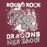 Close-up view of Round Rock High School Dragons Maroon Premium Unisex Hoodie 205