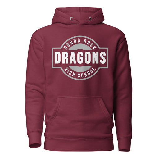 Round Rock High School Dragons Maroon Premium Unisex Hoodie 011