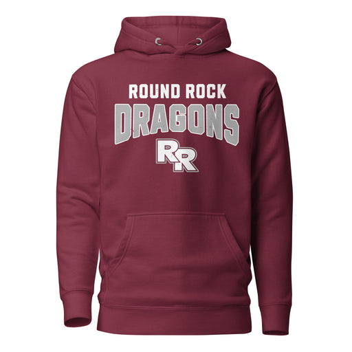 Round Rock High School Dragons Maroon Premium Unisex Hoodie 234