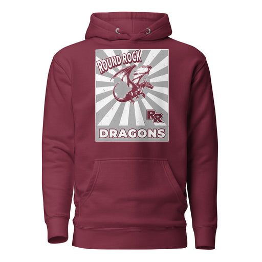 Round Rock High School Dragons Maroon Premium Unisex Hoodie 226