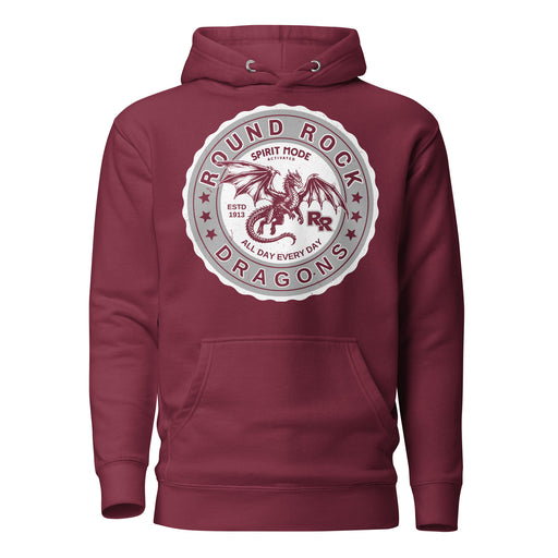 Round Rock High School Dragons Maroon Premium Unisex Hoodie 216