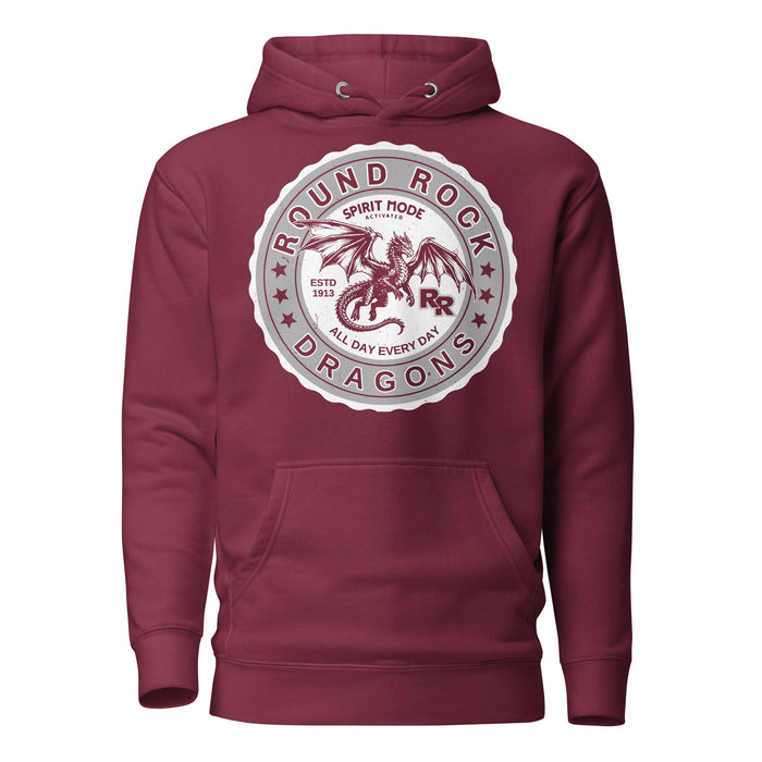 Round Rock High School Dragons Maroon Premium Unisex Hoodie 216