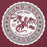 Close-up view of Round Rock High School Dragons Maroon Premium Unisex Hoodie 216