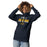 Woman wearing Nimitz High School Cougars Navy Blue Premium Unisex Hoodie 024