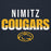 Close-up view of Nimitz High School Cougars Navy Blue Premium Unisex Hoodie 024