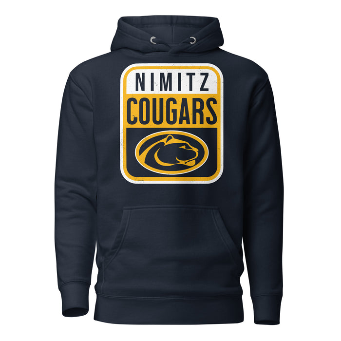 Nimitz High School Cougars Navy Blue Premium Unisex Hoodie 001