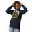 Woman wearing Nimitz High School Cougars Navy Blue Premium Unisex Hoodie 001