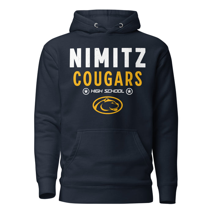 Nimitz High School Cougars Navy Blue Premium Unisex Hoodie 003