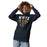 Woman wearing Nimitz High School Cougars Navy Blue Premium Unisex Hoodie 003