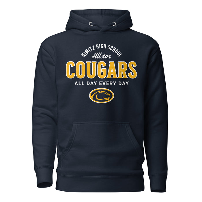 Nimitz High School Cougars Navy Blue Premium Unisex Hoodie 040