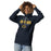 Woman wearing Nimitz High School Cougars Navy Blue Premium Unisex Hoodie 040