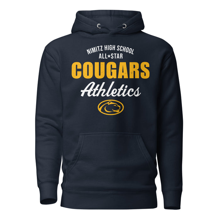 Nimitz High School Cougars Navy Blue Premium Unisex Hoodie 034