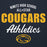 Close-up view of Nimitz High School Cougars Navy Blue Premium Unisex Hoodie 034