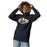 Woman wearing Nimitz High School Cougars Navy Blue Premium Unisex Hoodie 009