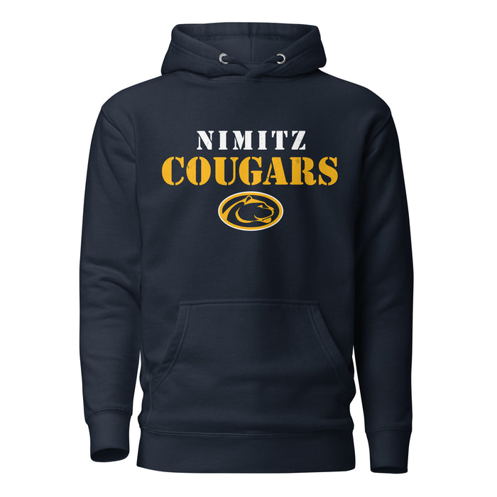 Nimitz High School Cougars Navy Blue Premium Unisex Hoodie 017