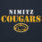 Close-up view of Nimitz High School Cougars Navy Blue Premium Unisex Hoodie 017