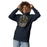 Woman wearing Nimitz High School Cougars Navy Blue Premium Unisex Hoodie 207