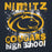 Close-up view of Nimitz High School Cougars Navy Blue Premium Unisex Hoodie 205