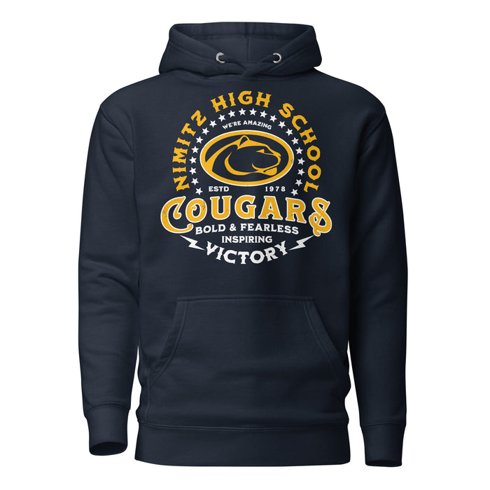 Nimitz High School Cougars Navy Blue Premium Unisex Hoodie 206