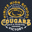 Close-up view of Nimitz High School Cougars Navy Blue Premium Unisex Hoodie 206