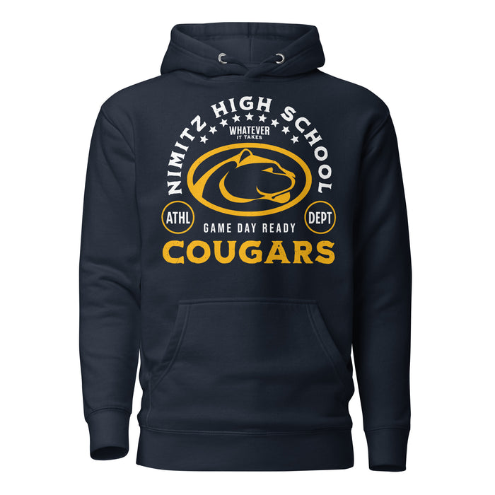Nimitz High School Cougars Navy Blue Premium Unisex Hoodie 208