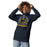 Woman wearing Nimitz High School Cougars Navy Blue Premium Unisex Hoodie 208