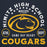 Close-up view of Nimitz High School Cougars Navy Blue Premium Unisex Hoodie 208
