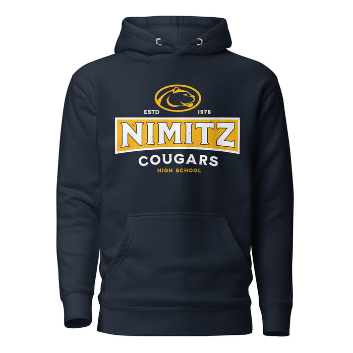 Nimitz High School Cougars Navy Blue Premium Unisex Hoodie 202