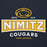 Close-up view of Nimitz High School Cougars Navy Blue Premium Unisex Hoodie 202