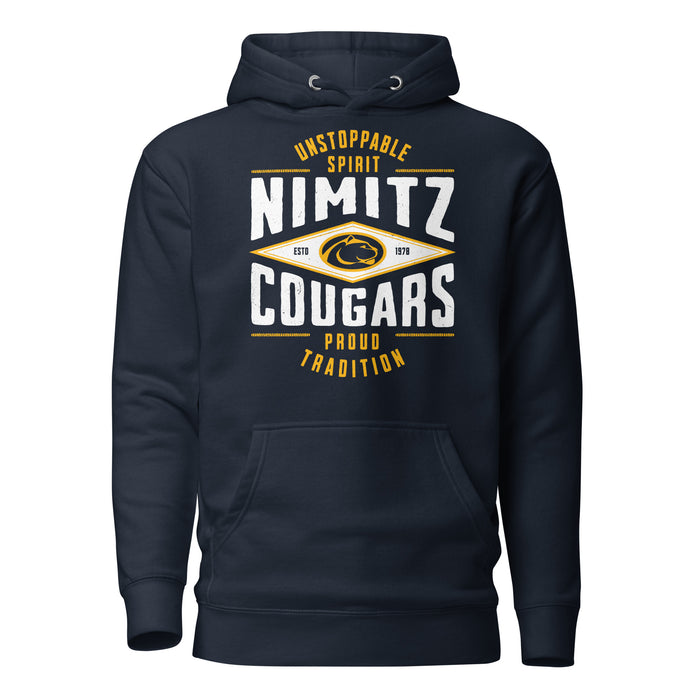 Nimitz High School Cougars Navy Blue Premium Unisex Hoodie 210