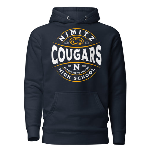 Nimitz High School Cougars Navy Blue Premium Unisex Hoodie 218