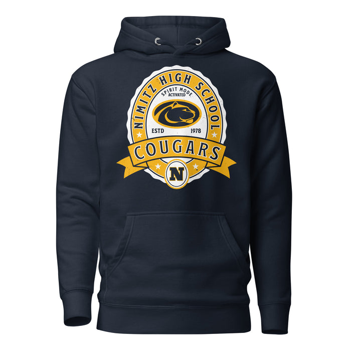 Nimitz High School Cougars Navy Blue Premium Unisex Hoodie 212