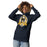 Woman wearing Nimitz High School Cougars Navy Blue Premium Unisex Hoodie 212