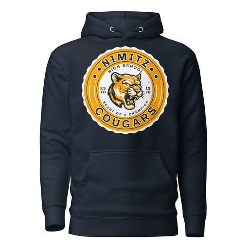 Nimitz High School Cougars Navy Blue Premium Unisex Hoodie 216