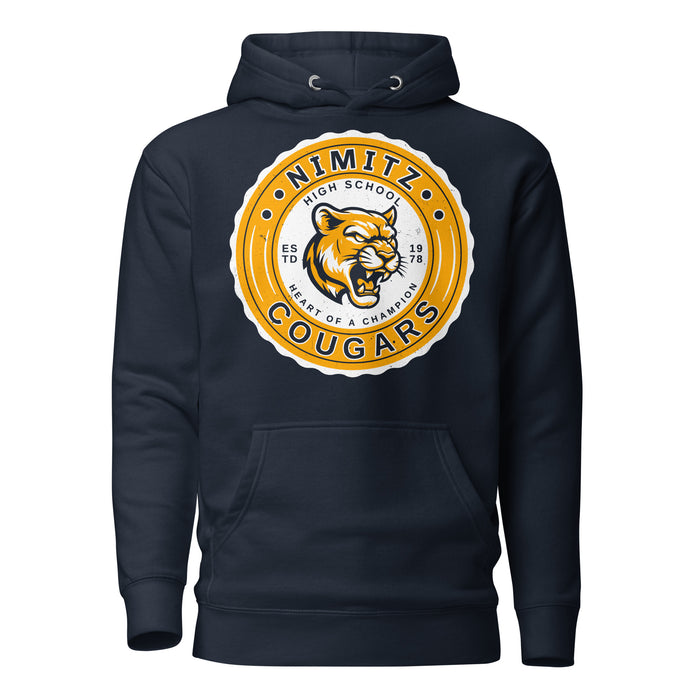 Nimitz High School Cougars Navy Blue Premium Unisex Hoodie 216
