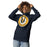 Woman wearing Nimitz High School Cougars Navy Blue Premium Unisex Hoodie 216