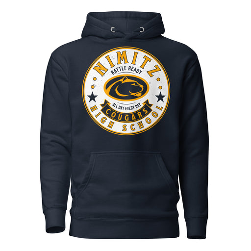 Nimitz High School Cougars Navy Blue Premium Unisex Hoodie 215