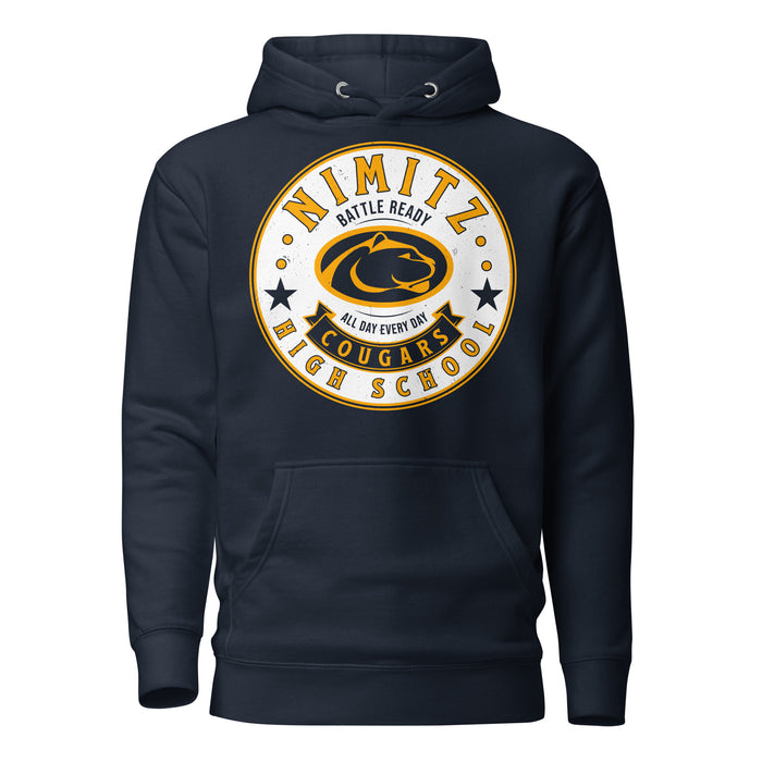Nimitz High School Cougars Navy Blue Premium Unisex Hoodie 215