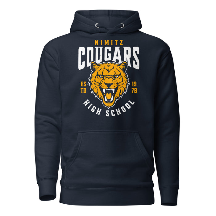 Nimitz High School Cougars Navy Blue Premium Unisex Hoodie 213