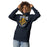 Woman wearing Nimitz High School Cougars Navy Blue Premium Unisex Hoodie 213