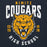 Close-up view of Nimitz High School Cougars Navy Blue Premium Unisex Hoodie 213